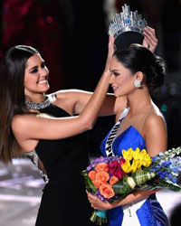 Miss Colombia Ariadna Gutierrez, Miss Universe 2014 Paulina Vega and Miss Philippines Pia Alonzo Wurtzbach