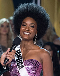 Steve Harvey and Davina Bennett, Miss Universe Jamaica 2017