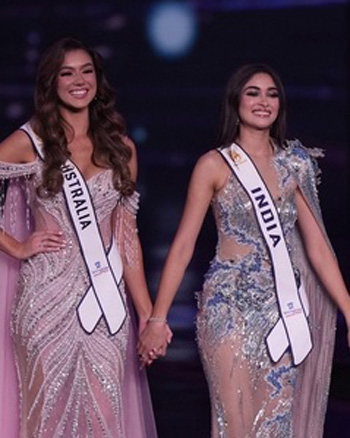 Miis Australia Jasmine Stringer and Miss India Nandini Gupta