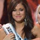 Hilary Carol Cruz, Miss Colorado Teen USA 2007, reacts as Katie Blair, Miss Teen USA 2006, crowns her Miss Teen USA 2007 