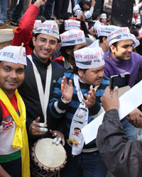 AAP Celebrates Delhi Assembly Elections Victory