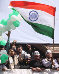 AAP Celebrates Delhi Assembly Elections Victory