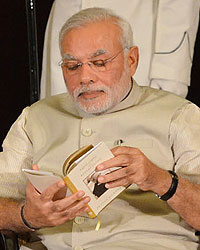 Vice President Md Hamid Ansari, President Pranab Mukherjee and Prime Minister Narendra Modi