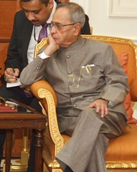 Pranab Mukherjee and Wang Yi