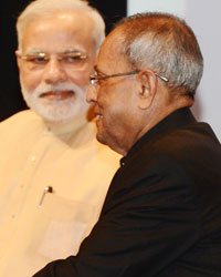 Sharad Yadav, Narendra Modi and Pranab Mukherjee