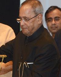 Sharad Yadav, Narendra Modi, Pranab Mukherjee and Dr. Karan Singh and Pranab Mukherjee