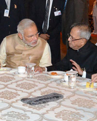 Power Dinner For 30 hosted by President Pranab Mukherjee