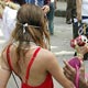 Mental patients celebrate carnival in Rio de Janeiro. Patients of the Philippe Pinel Institute for the mentally ill hold a carnival parade outside the institute in Rio de Janeiro's Botafogo neighborhood.