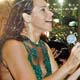 Daniela Mercury sings as thousands of revelers make their way up the avenue during the annual Carnival parade in Salvador, northern Brazil.