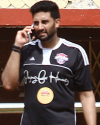 Abhishek Bachchan at All Star Football Practice Session