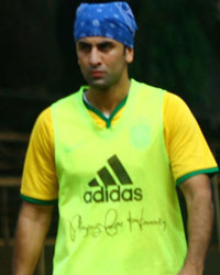 Ranbir Kapoor at All Star Football Practice Session