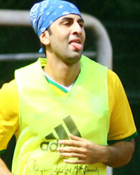 Ranbir Kapoor at All Star Football Practice Session