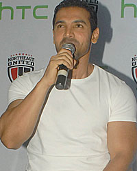 John Abraham at NEUFC Team Jersey Launch