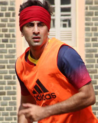 Ranbir Kapoor at Ranbir and Arjun at Football Practice Session