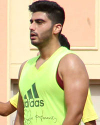 Arjun Kapoor at Ranbir and Arjun at Football Practice Session