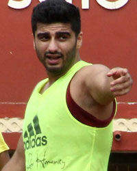 Arjun Kapoor at Ranbir and Arjun at Football Practice Session