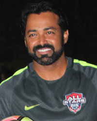 Leander Paes at Xmas Cup Football Tournament