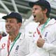 The England team celebrate after they beat Australia on the final day of the fifth test of the Ashes series in London.