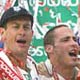 England celebrate winning the Ashes series at The Oval cricket ground in London after beating Australia.