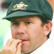 Australia's Ponting watches the trophy ceremony after England won the Ashes series in London.