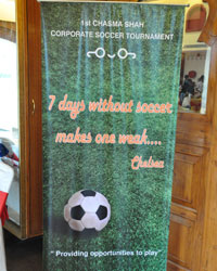 Chasma Shah Corporate Soccer Tournament 2015, initiative of Chasma Shah and Ramgarh Golf Range supported by Shaurya Constructions