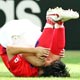 Park Ji-sung rolls on the ground during their Group G World Cup 2006