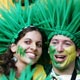 Brazil fans smile before the Group F World Cup 2006 soccer match between Brazil and Croatia in Berlin