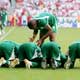 Saudi Arabia players celebrate Yassir Al Qahtani goal against Tunisia during their Group H World Cup 2006 soccer match in Munich