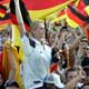 Soccer fans cheer as they watch the Group A World Cup 2006 soccer match between Germany and Poland