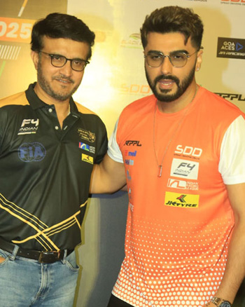Sourav Ganguly and Arjun Kapoor