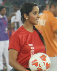 A celebrity fund-raiser event at Indian Super League