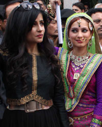 Shibani Kashyap, Juhi Chawla and Rajnath Singh