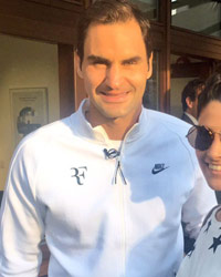 Roger Federer and Saiyami Kher