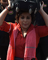 Vidya Balan at Vidya Balan Shoots For Mission Sapney