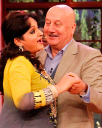 Upasana Singh and Anupam Kher