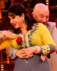 Anupam Kher and Upasana Singh