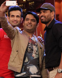 Yusuf and Irfan Pathan with Kapil Sharma