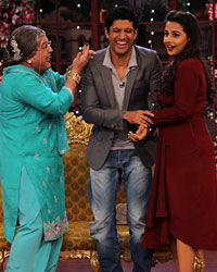 Ali Asgar, Vidya Balan and Farhan Akhtar