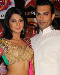 Jennifer winget and Karan Singh Grover at Star Plus Holi Masti Gulal Ki