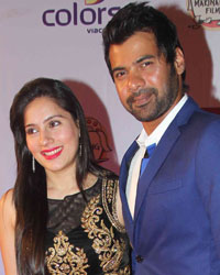 Shabbir Ahluwalia along with his wife Kanchi Kaul