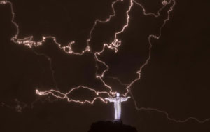 Rio's Christ the Redeemer statue damaged by lightning strike