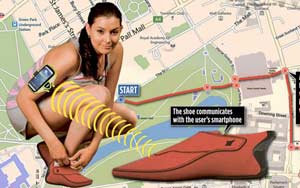 Now, shoes synced with Google maps to vibrate and give directions
