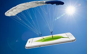 Free falling iPhone to rotate in mid-air to prevent damage