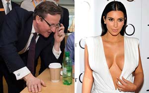 David Cameron reveals he is related to Kim Kardashian