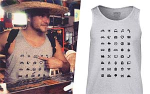 Simple Iconspeak T-Shirt Helps Break Down Language Barriers When Traveling Abroad