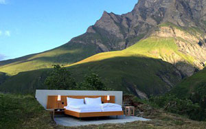 This Zero-star Swiss Hotel is Just a Bed on a Mountain