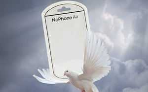 The NoPhone Air - Plastic Phone Packaging with Nothing but Air Inside