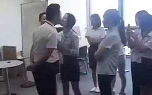 Chinese Boss Forces Female Employees to Kiss Him Every Morning