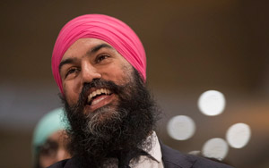 Jagmeet Singh is first non-white to lead party in Canada