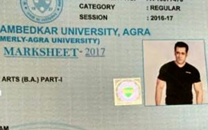 Agra University Publishes Marksheet With Salman Khan's Photo